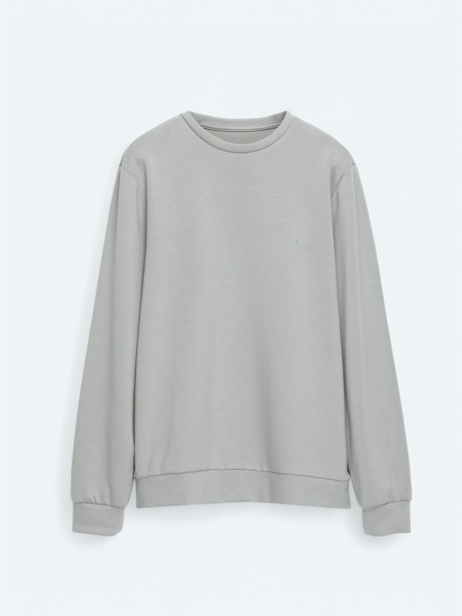 Grey Plain Sweatshirt - 6