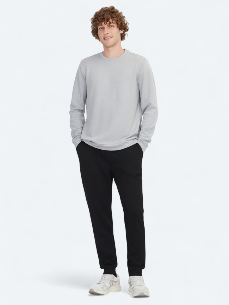Grey Plain Sweatshirt - KİP