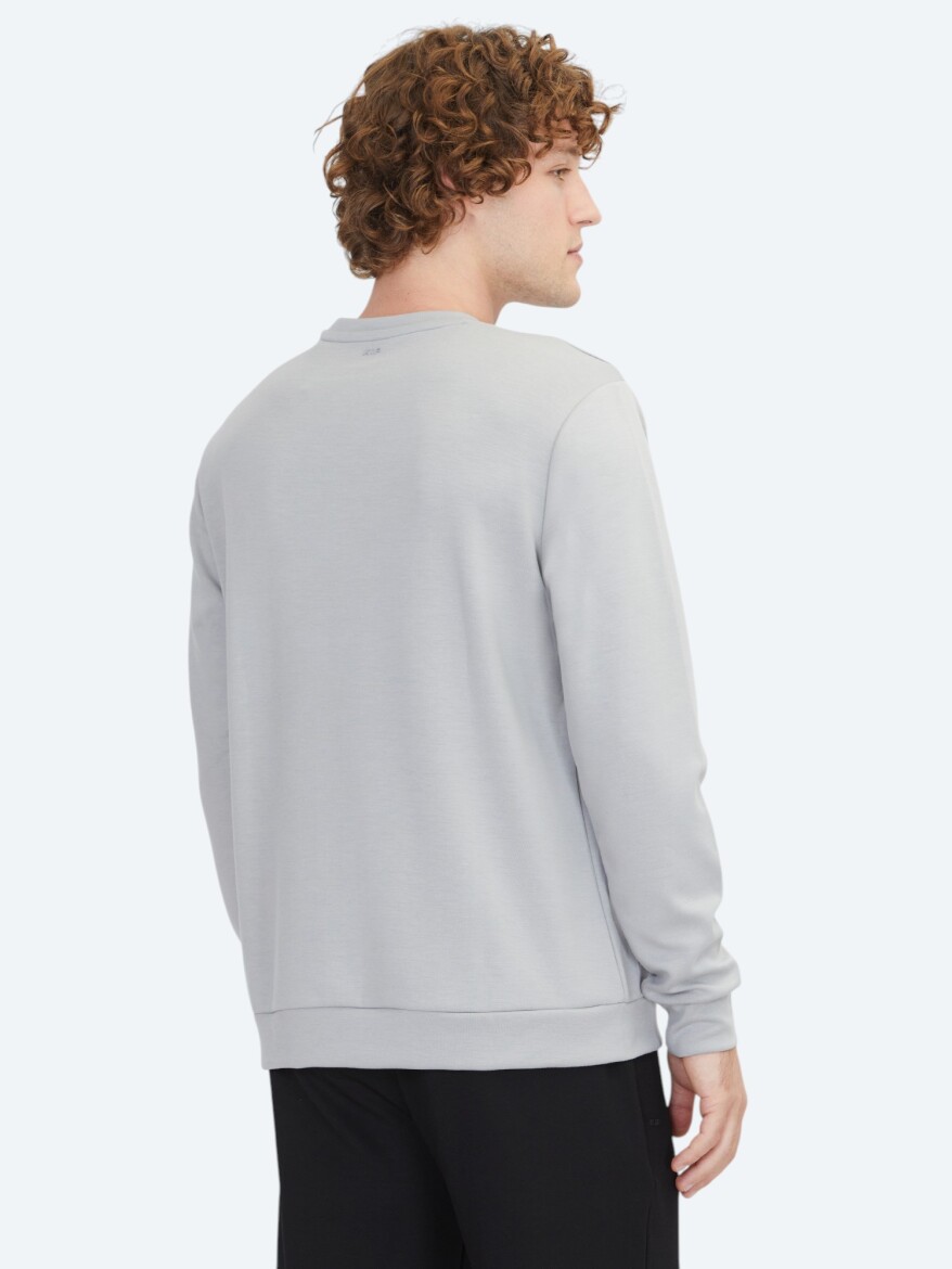 Grey Crew Neck Sweatshirt - 5