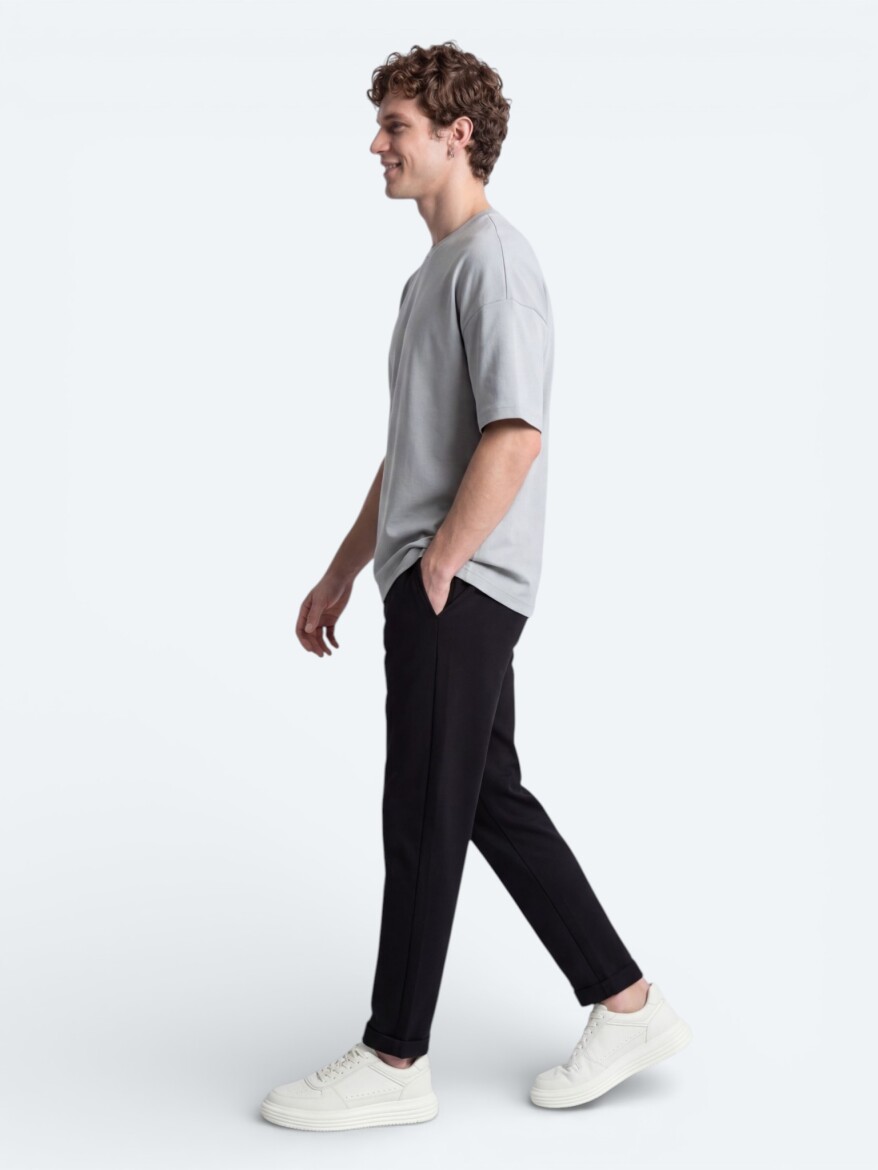 Grey Plain T-Shirt - 4