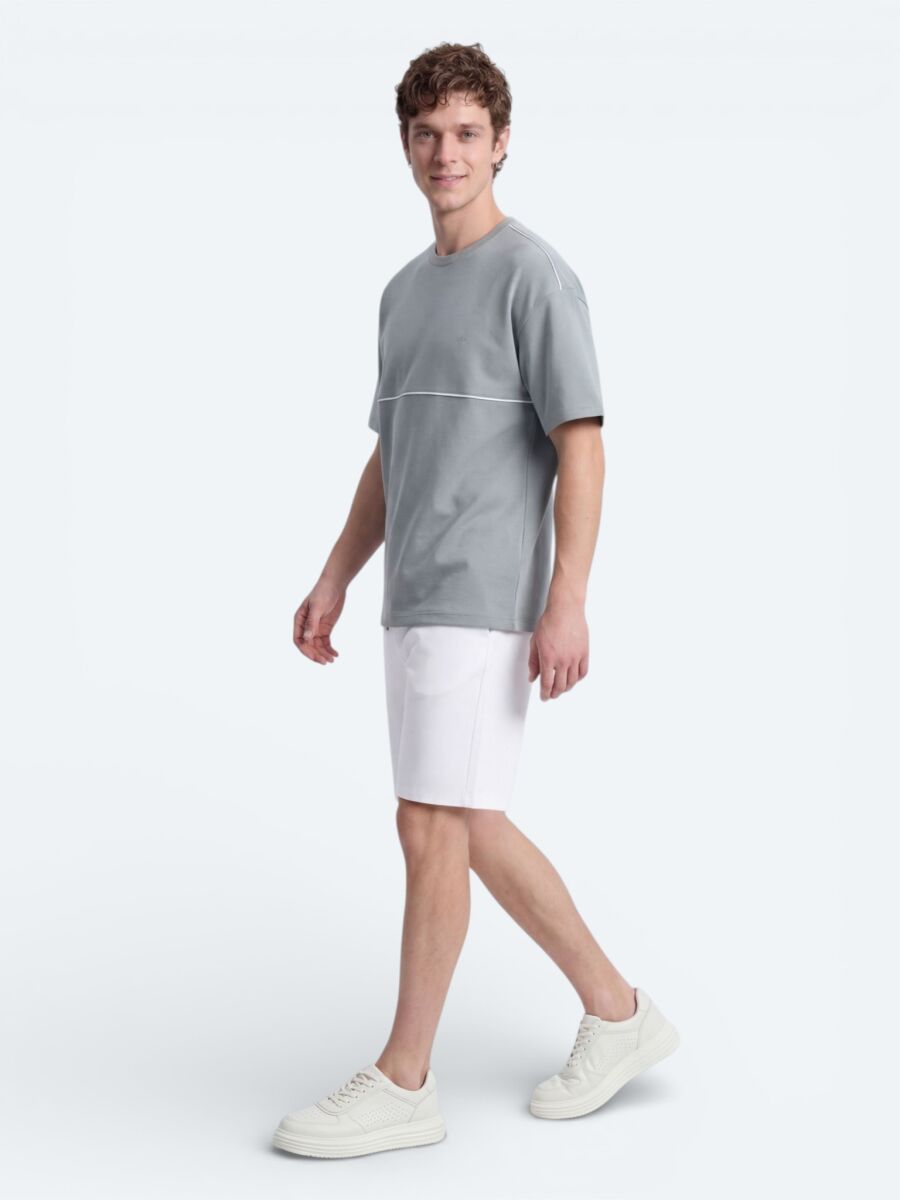 Grey Plain T-Shirt - 4