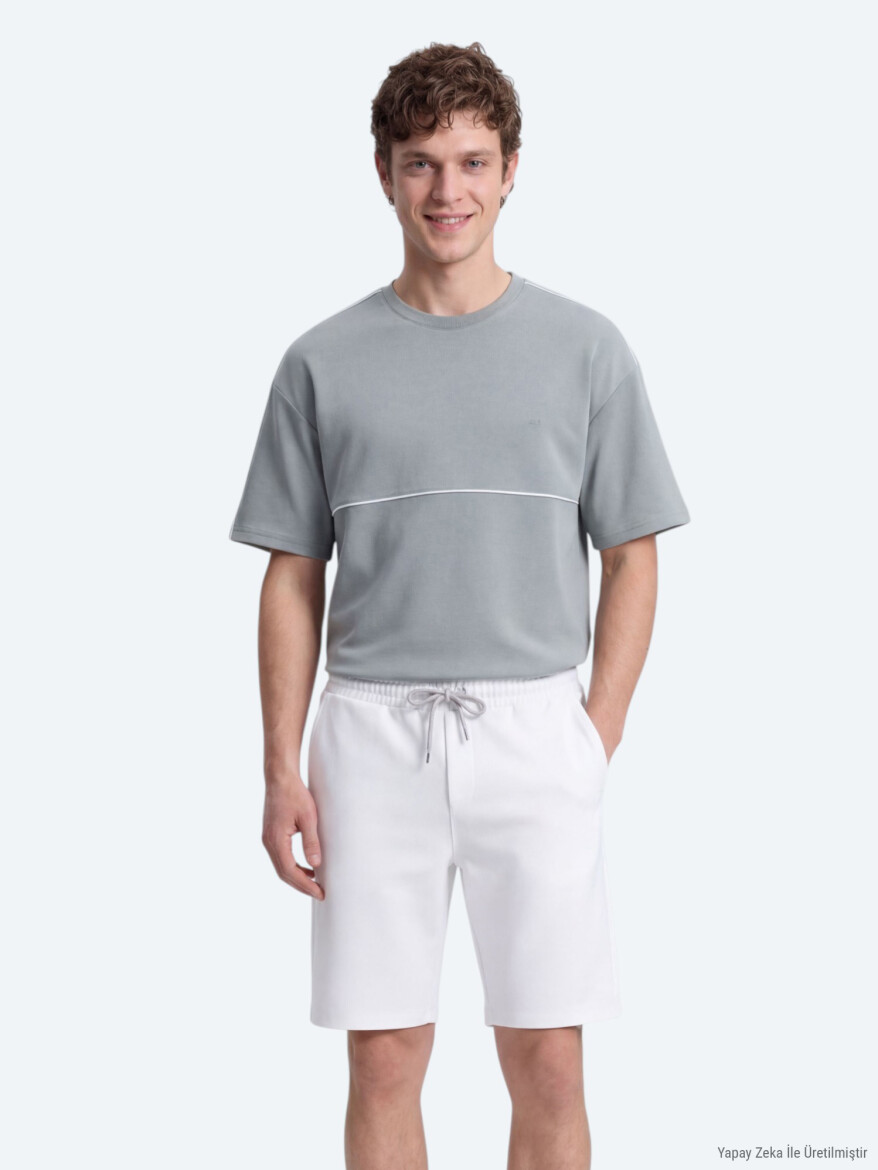 Grey Plain T-Shirt - 1