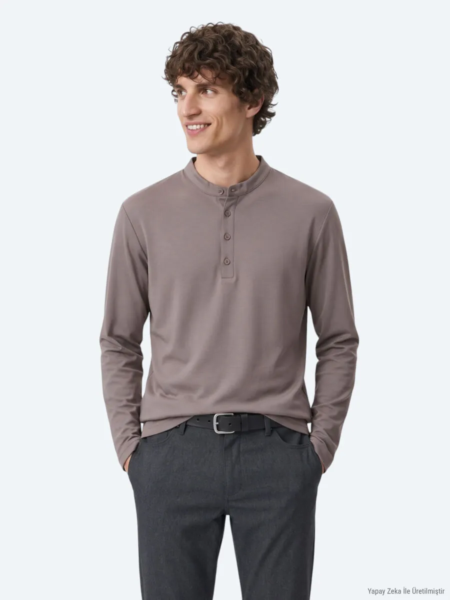 Grey Plain T-Shirt - 1