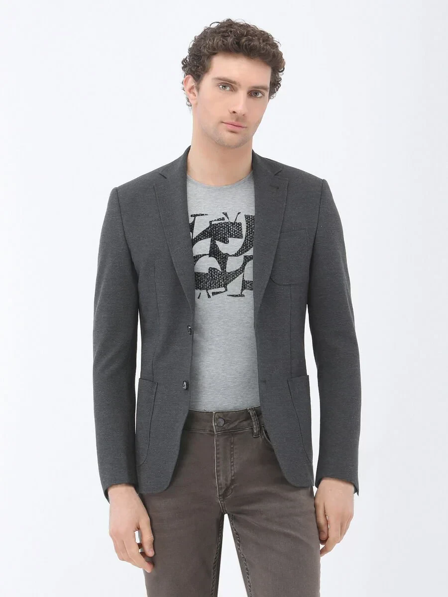 Grey Printed Crew Neck 100% Cotton T-Shirt - 3