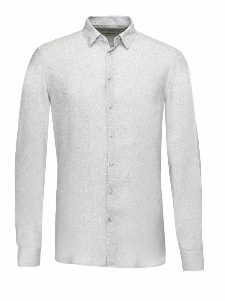 Grey Printed Regular Fit Weaving Casual Shirt - 5