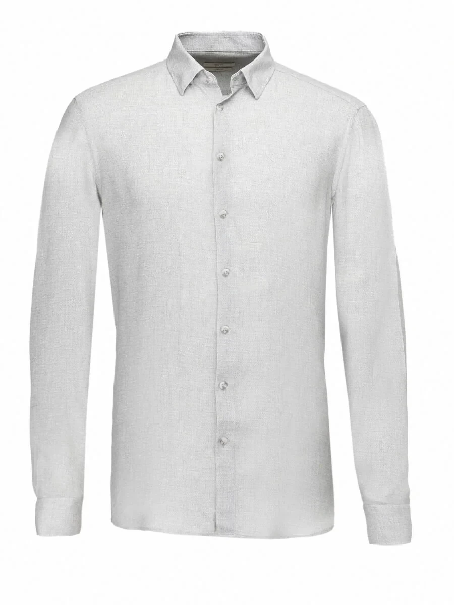 Grey Printed Regular Fit Weaving Casual Shirt - 5
