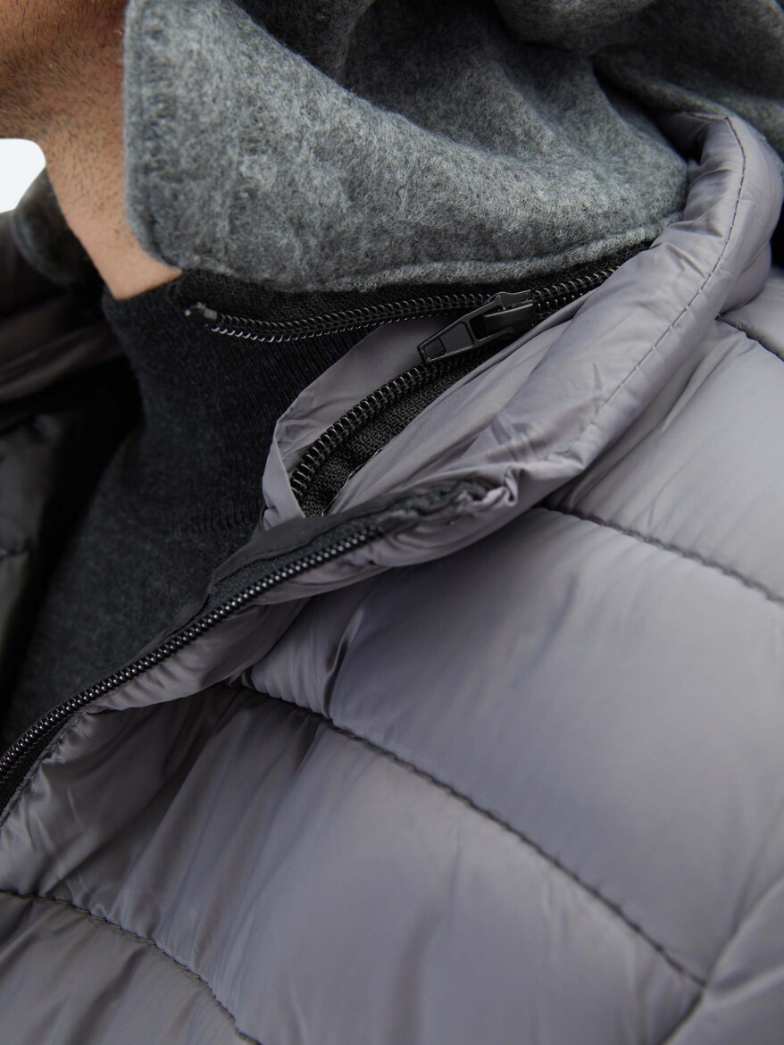 Grey Regular Fit Casual Weaving Coat - 6