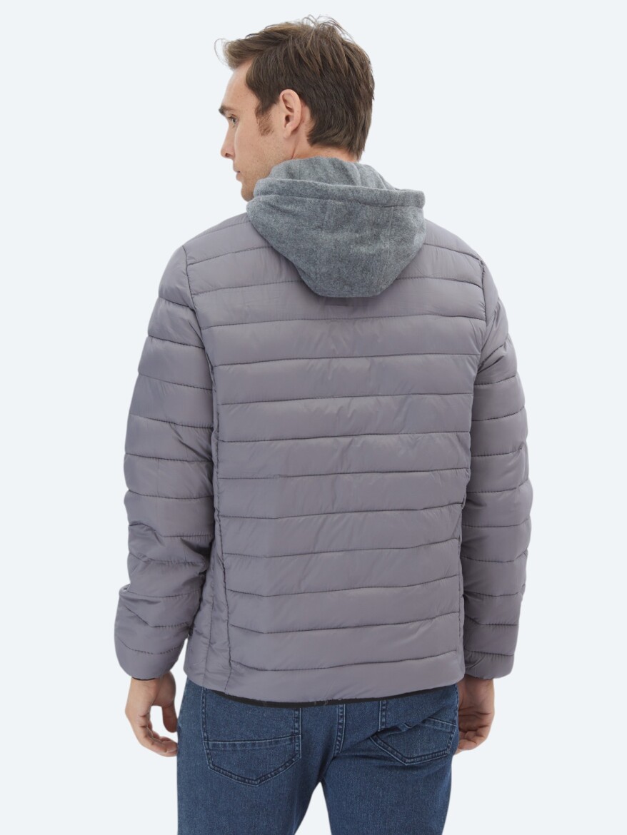 Grey Regular Fit Casual Weaving Coat - 7