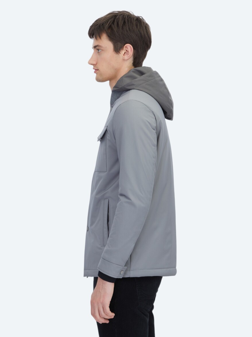 Grey Regular Fit Lightweight Jacket - 2