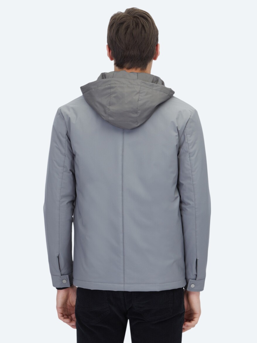 Grey Regular Fit Lightweight Jacket - 5
