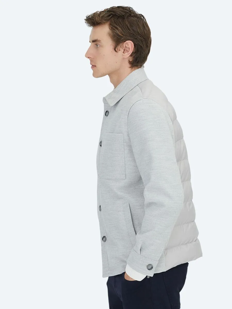 Grey Regular Fit Wool Blended Blazer - 3