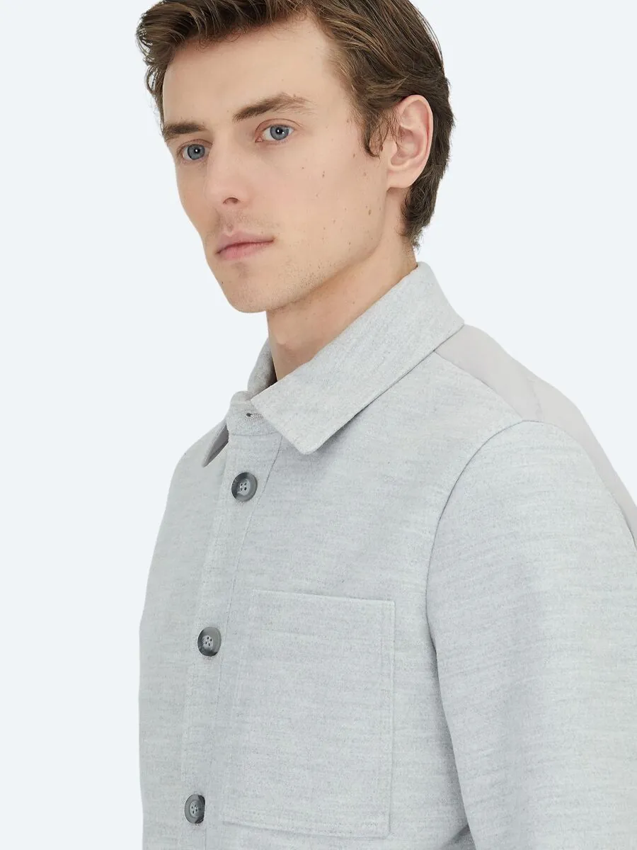 Grey Regular Fit Wool Blended Blazer - 5