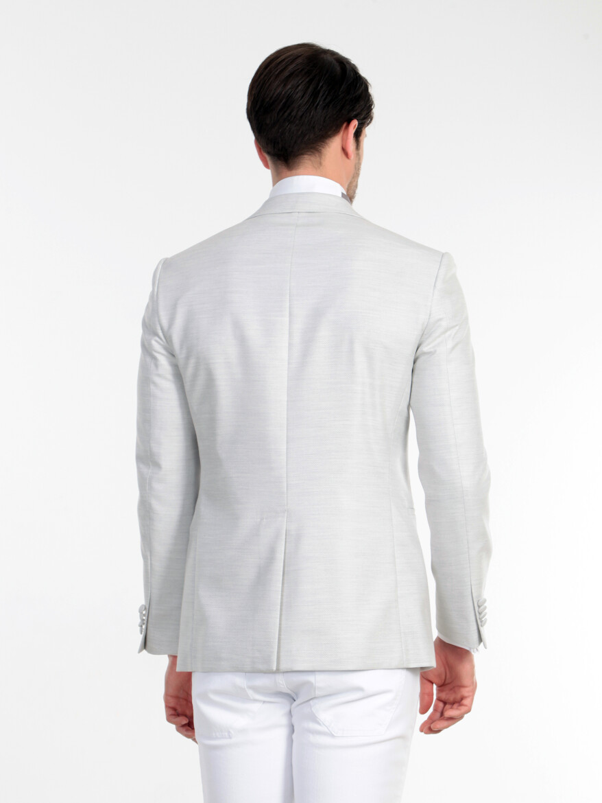 Grey Slim Fit Jacket - 6