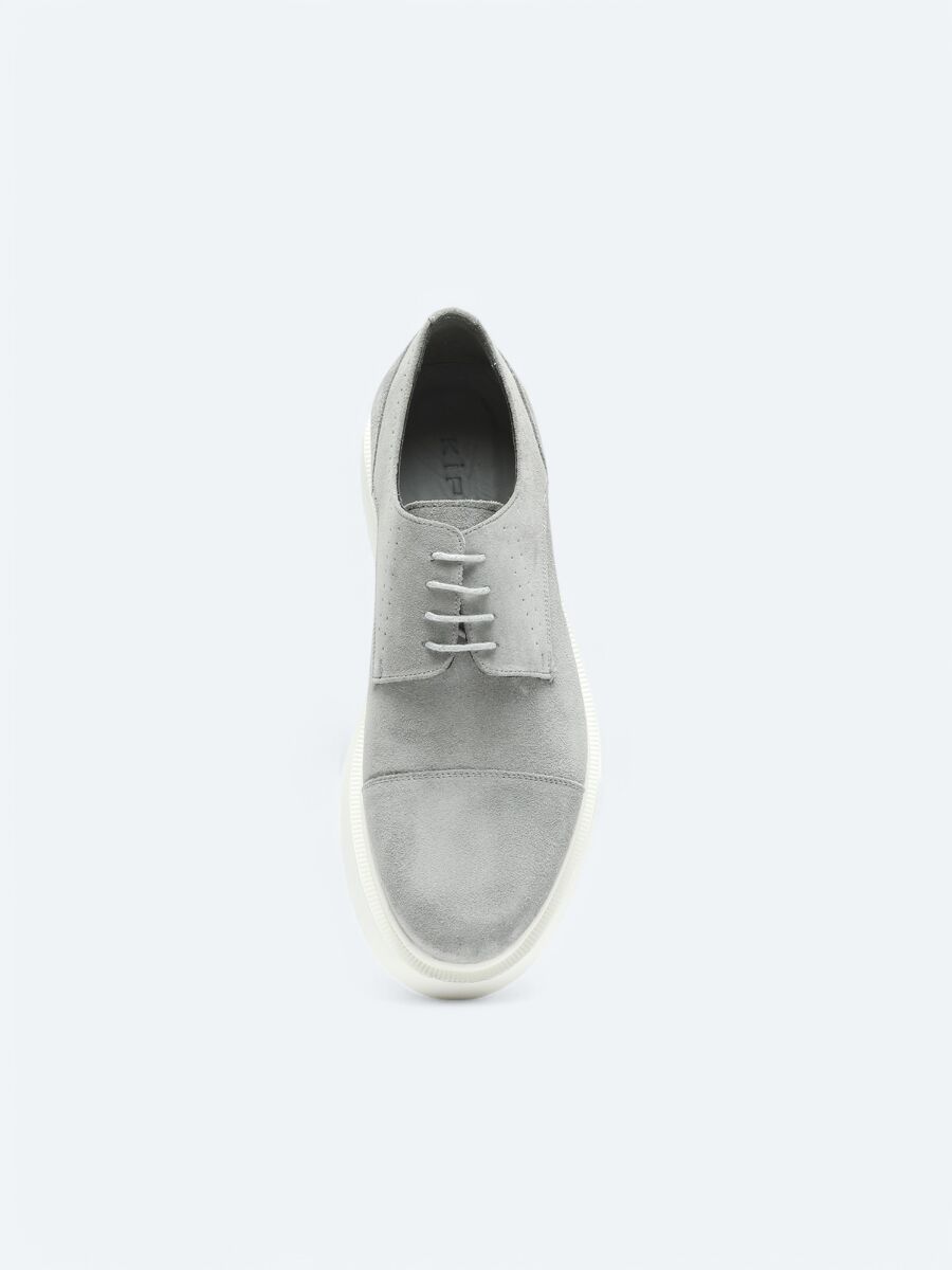 Grey Suede Smart Casual Shoes - 3