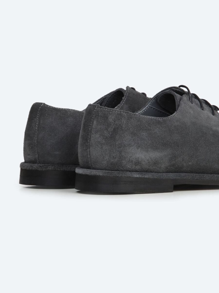 Grey Suede Smart Casual Shoes - 5