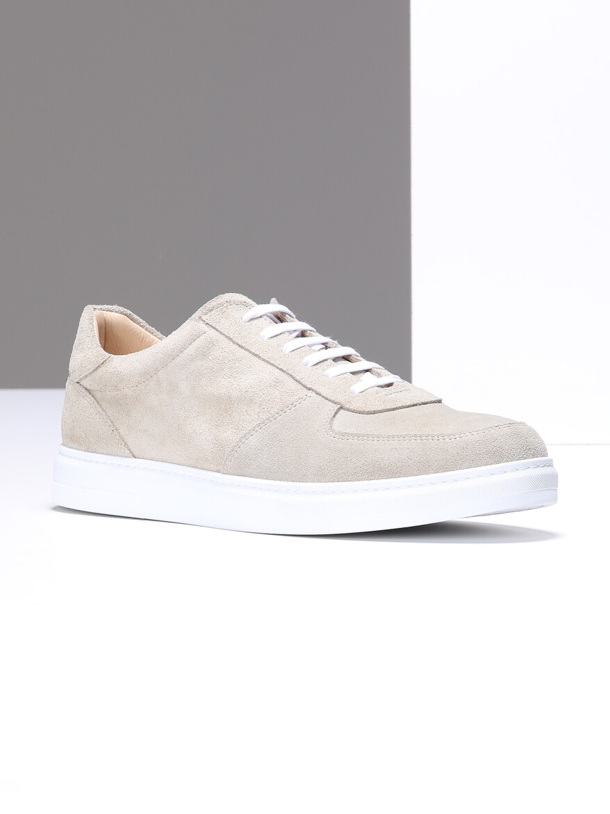 Grey Suede Sneaker - 1