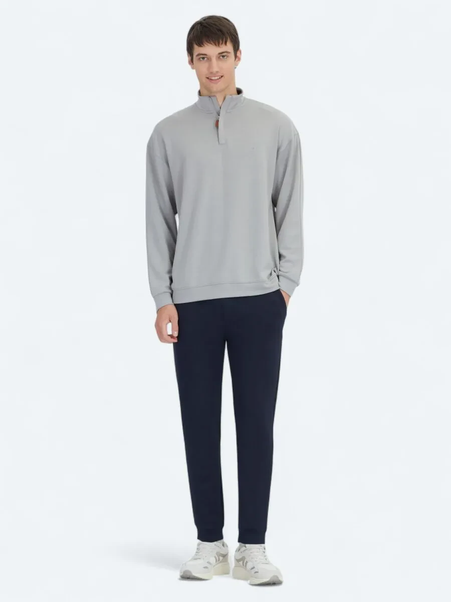Grey Turtleneck Sweatshirt - 2
