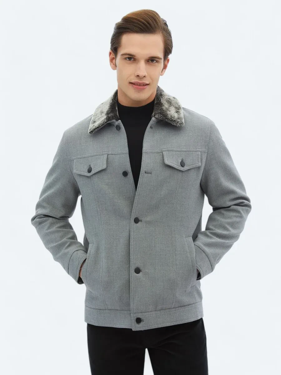 Grey Weaving Coat - 1