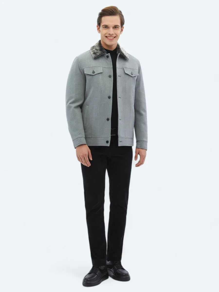 Grey Weaving Coat - 2