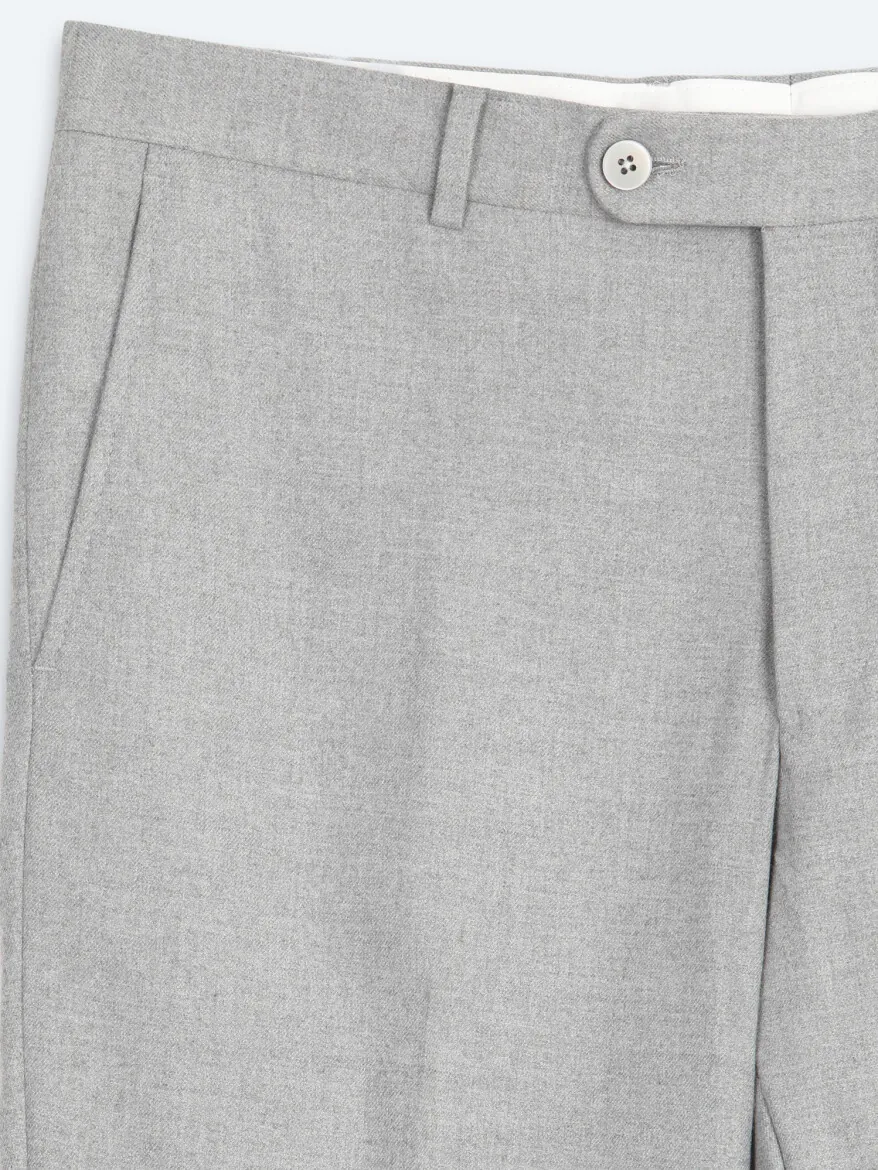 Grey Weaving Fitted Fit Classical Trousers - 8