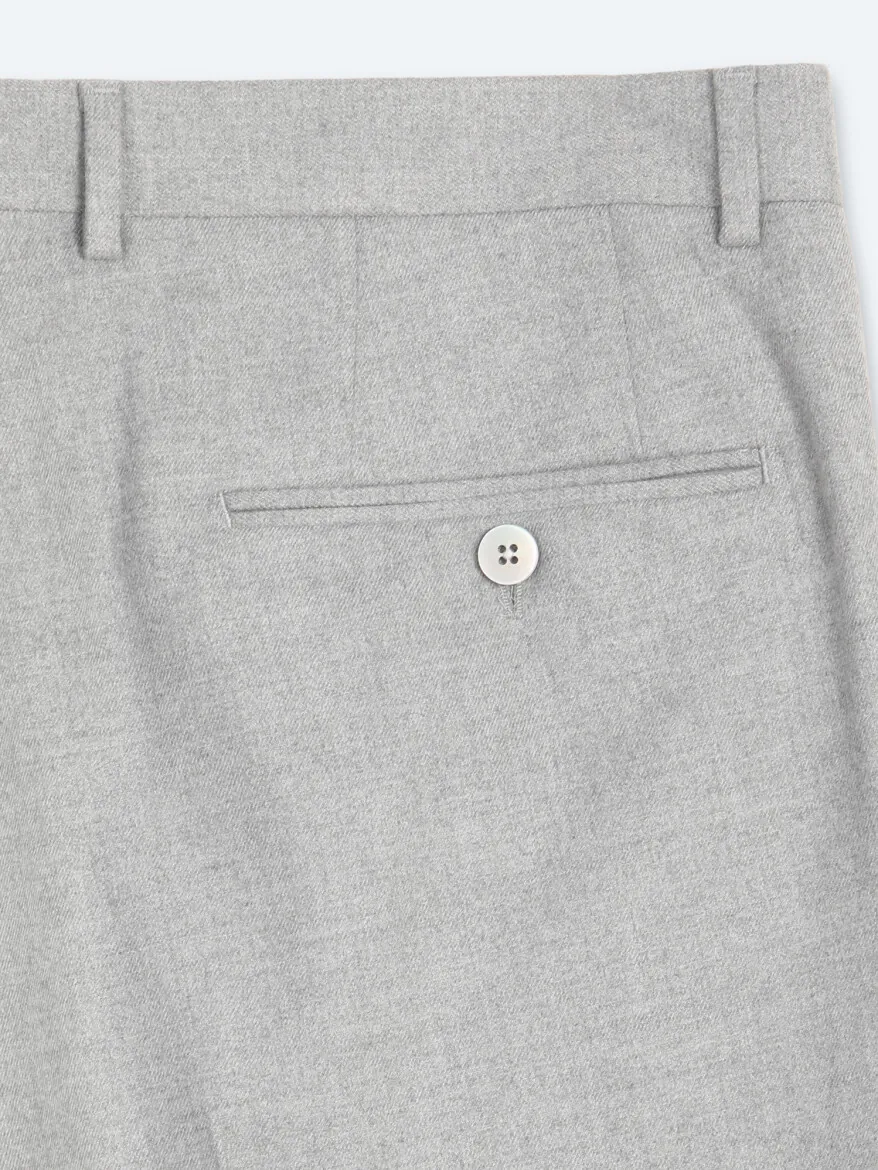 Grey Weaving Fitted Fit Classical Trousers - 9