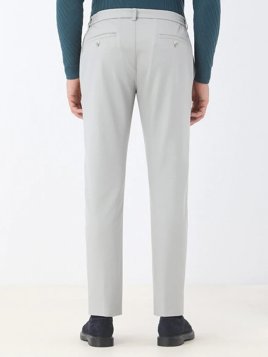Grey Weaving Jogging Fit Casual Trousers - 4
