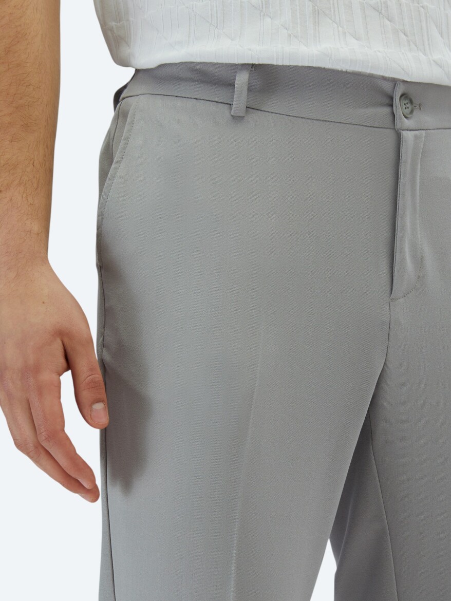 Grey Weaving Jogging Fit Casual Trousers - 4