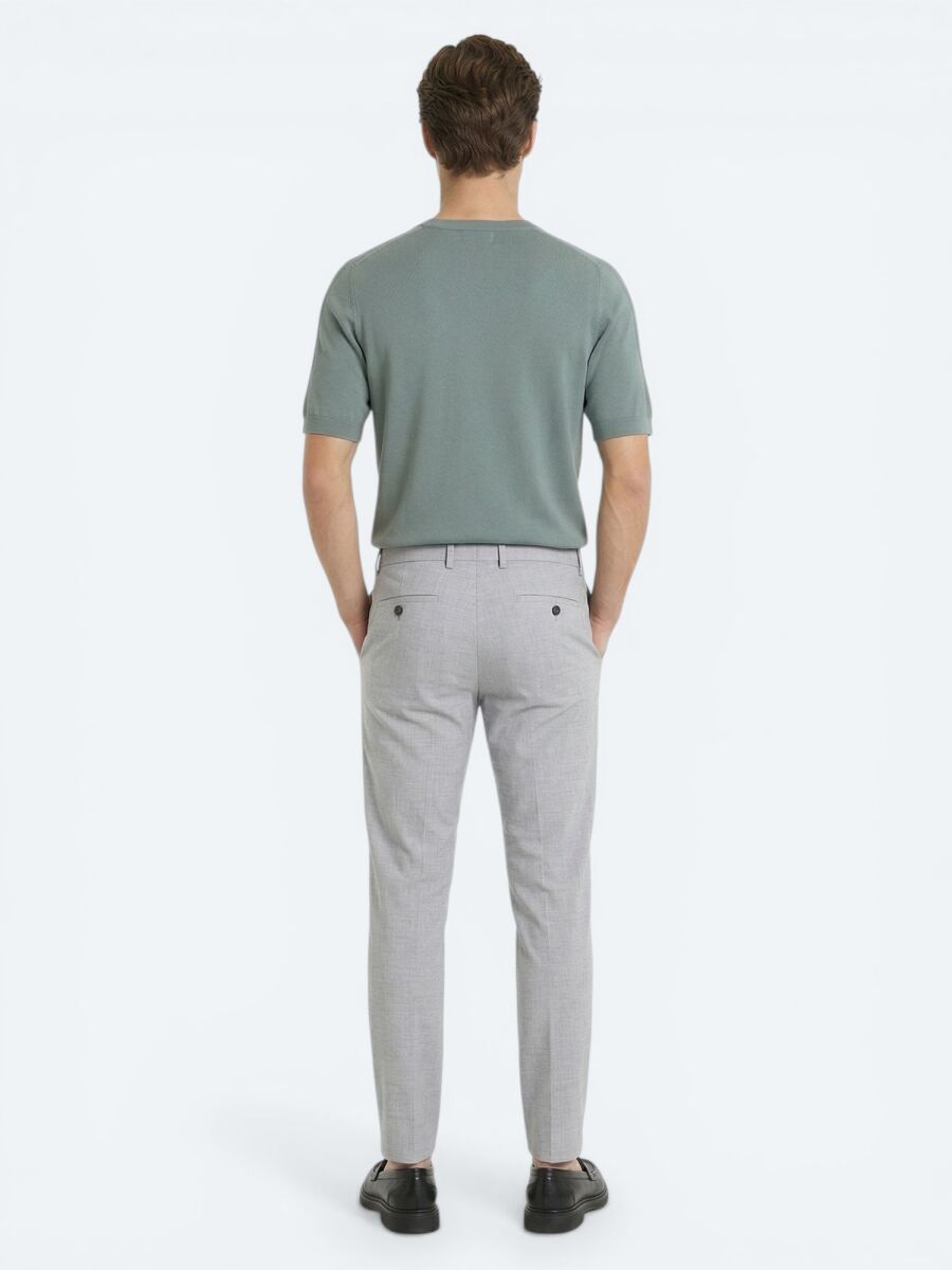 Grey Weaving Jogging Fit Casual Trousers - 5