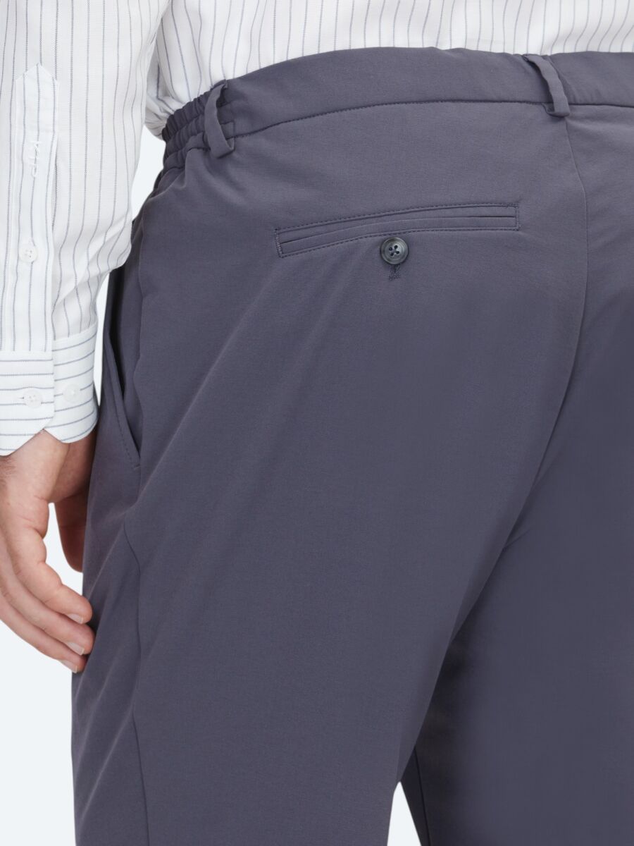 Grey Weaving Jogging Fit Casual Trousers - 4