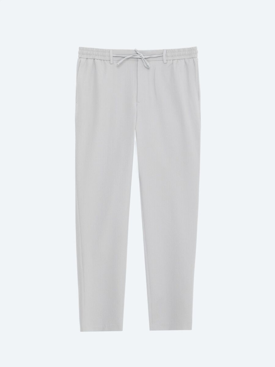 Grey Weaving Jogging Fit Casual Trousers - 6