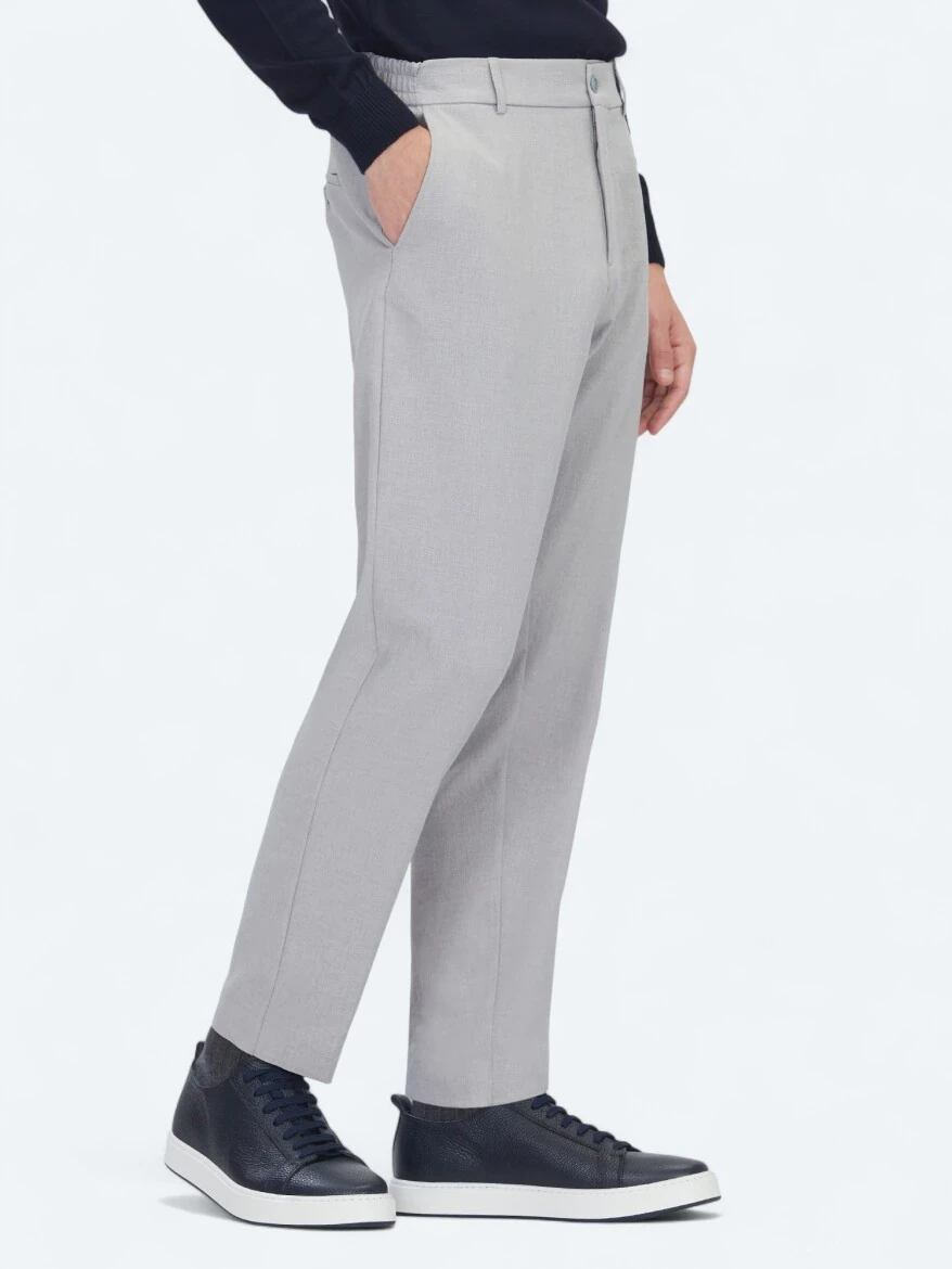 Grey Weaving Jogging Fit Casual Trousers - 3