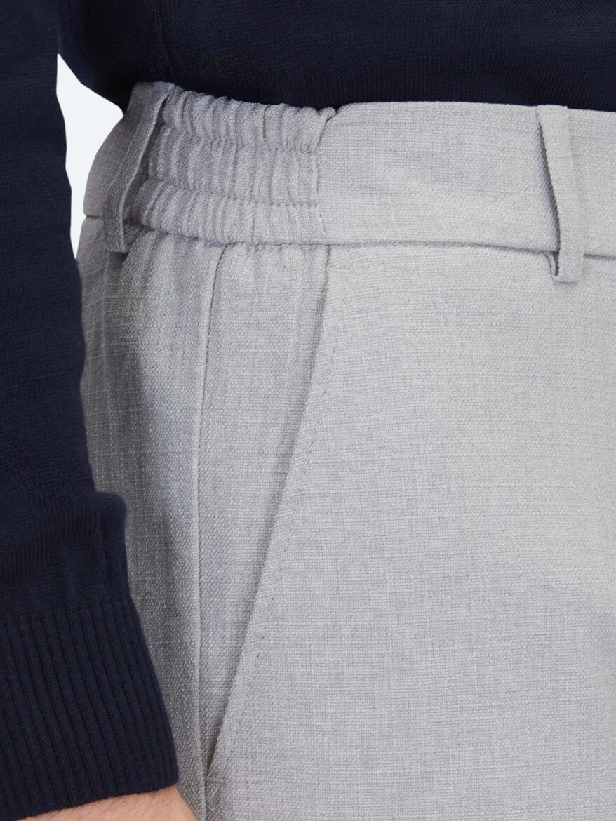 Grey Weaving Jogging Fit Casual Trousers - 5