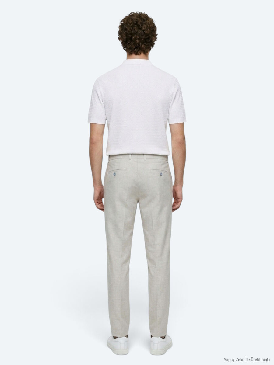 Grey Weaving Jogging Fit Casual Trousers - 5