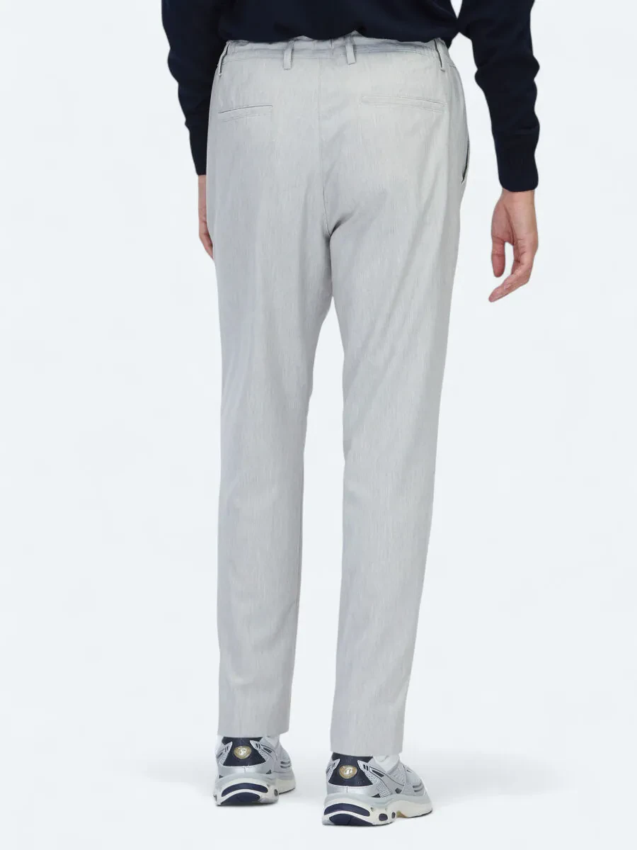 Grey Weaving Jogging Fit Casual Trousers - 4