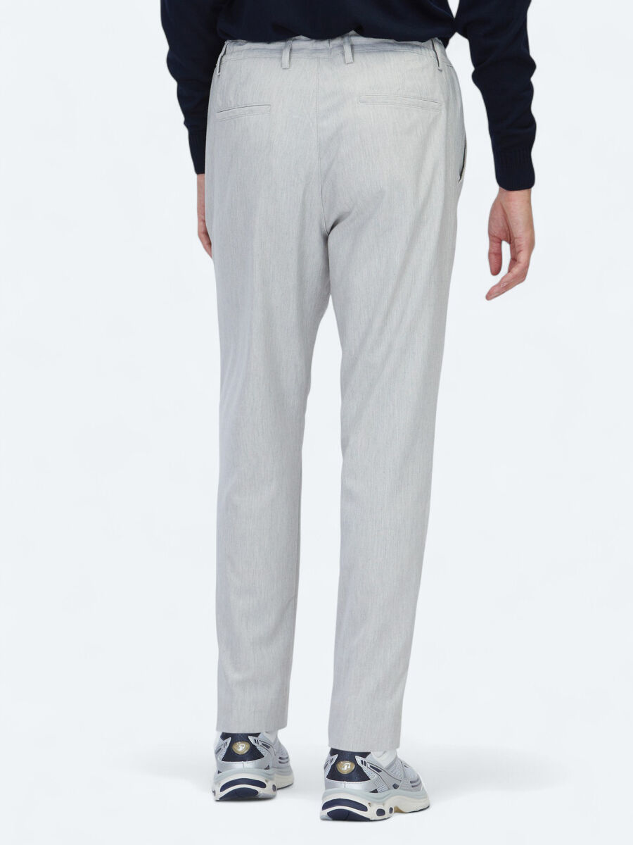 Grey Weaving Jogging Fit Casual Trousers - 4