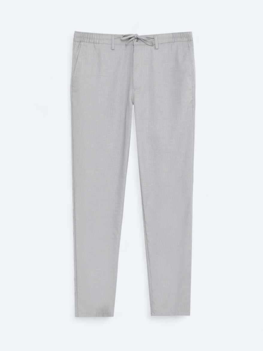 Grey Weaving Jogging Fit Casual Trousers - 6