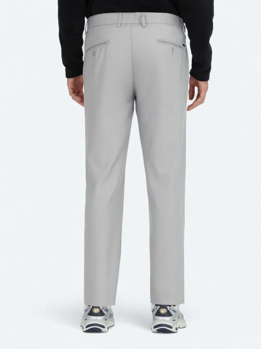 Grey Weaving Regular Fit Casual Trousers - 4