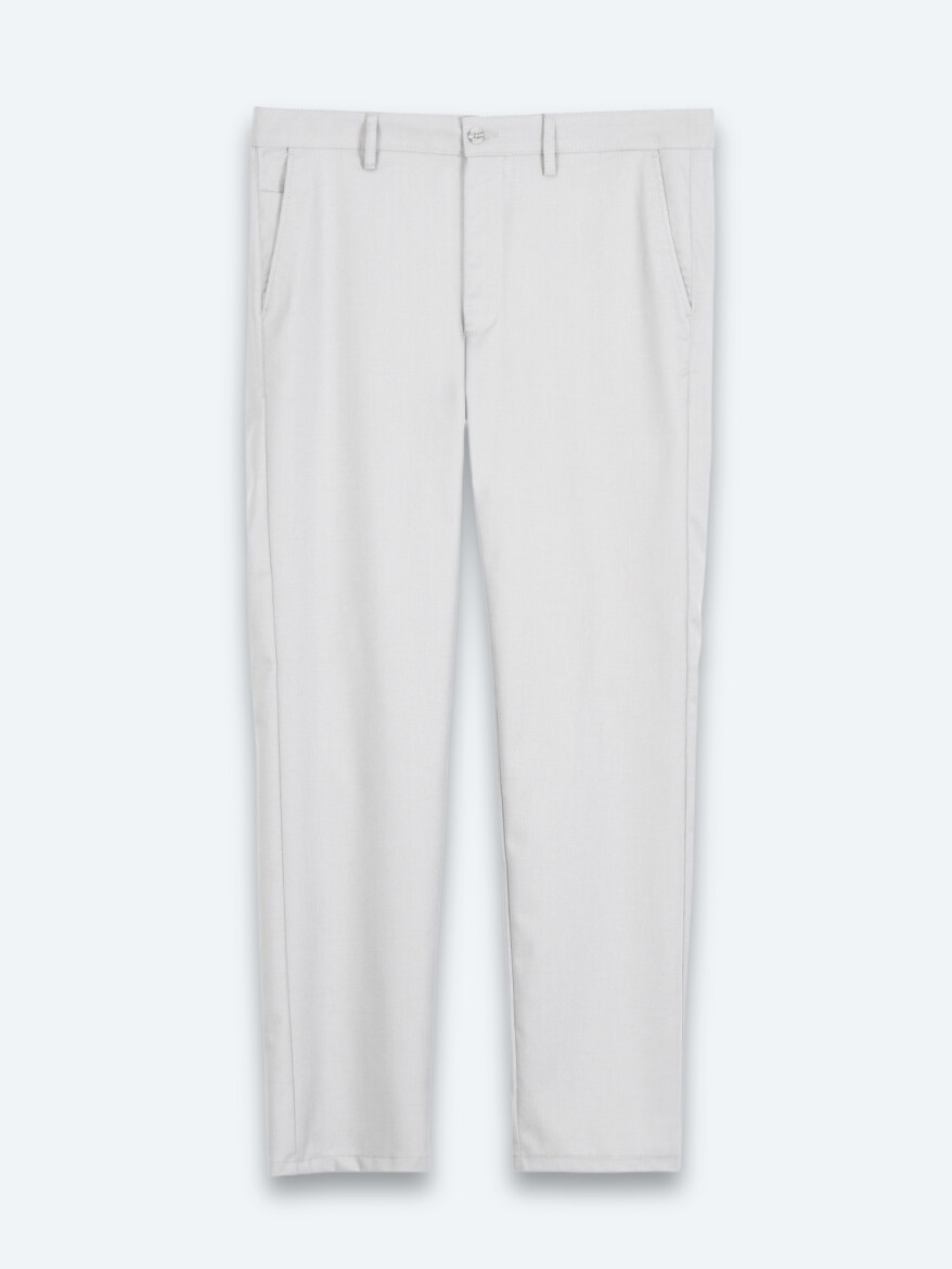 Grey Weaving Regular Fit Casual Trousers - 6