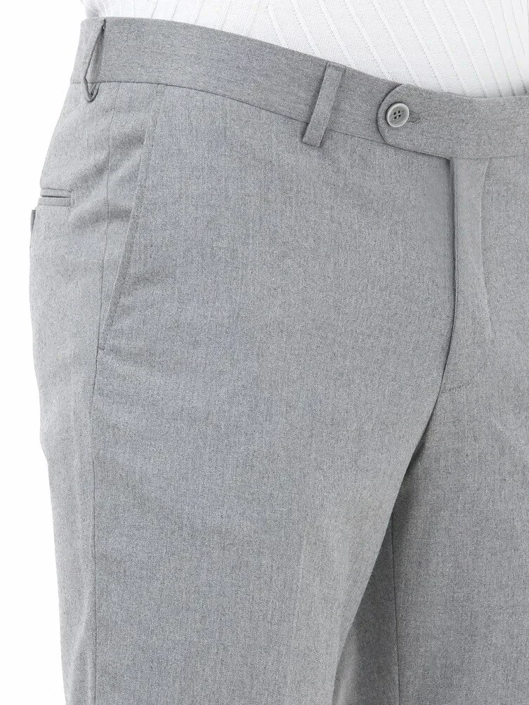 Grey Weaving Regular Fit Classical Trousers - 2