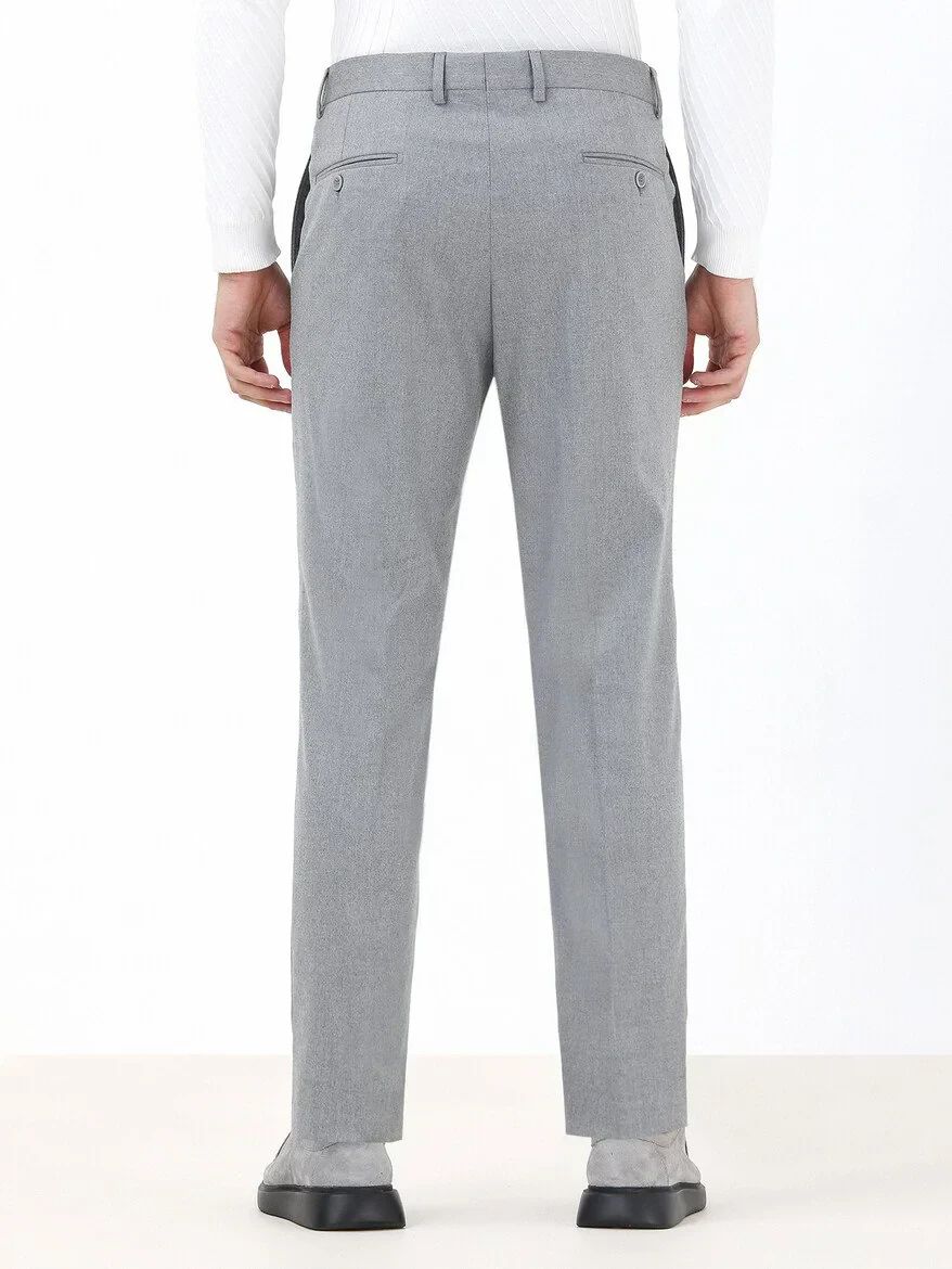 Grey Weaving Regular Fit Classical Trousers 