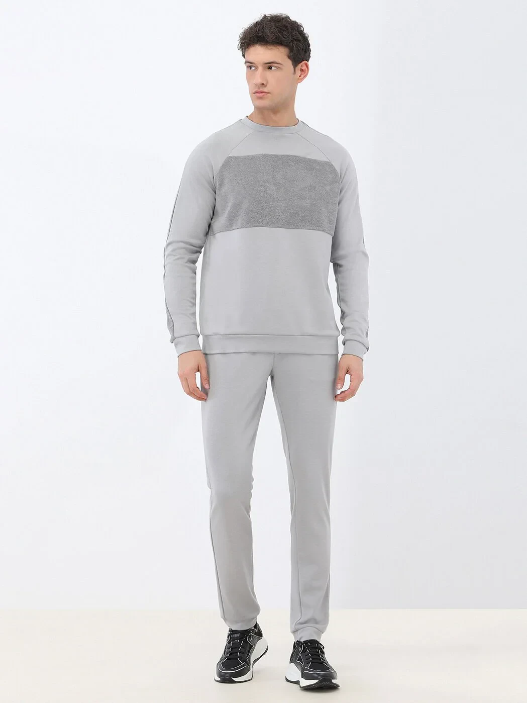 Gri Bisiklet Yaka Sweatshırt - 2
