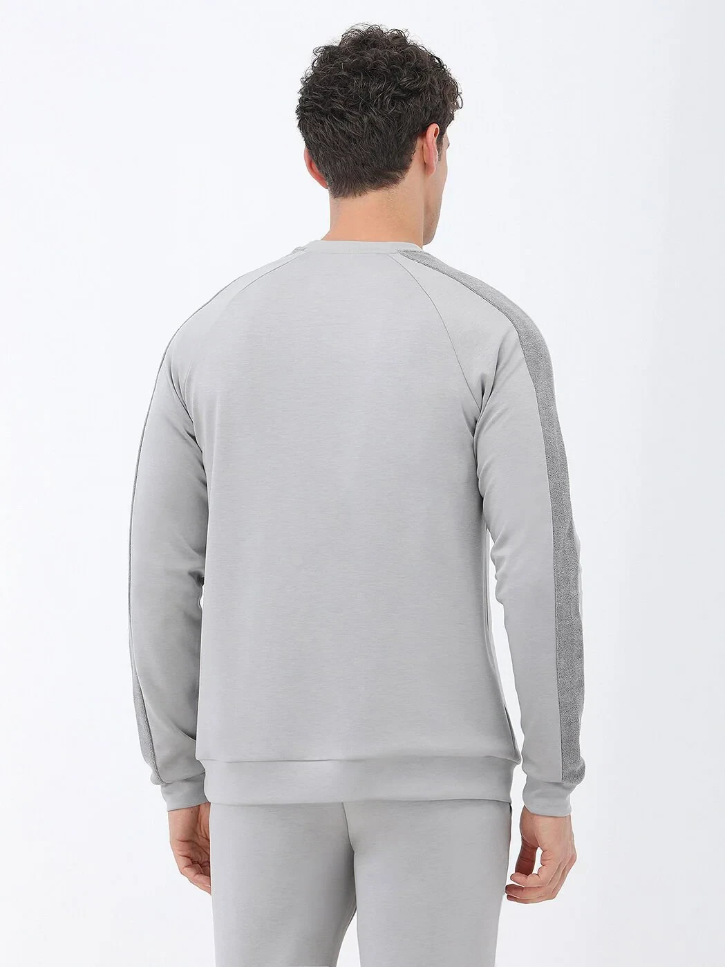 Gri Bisiklet Yaka Sweatshırt - 5