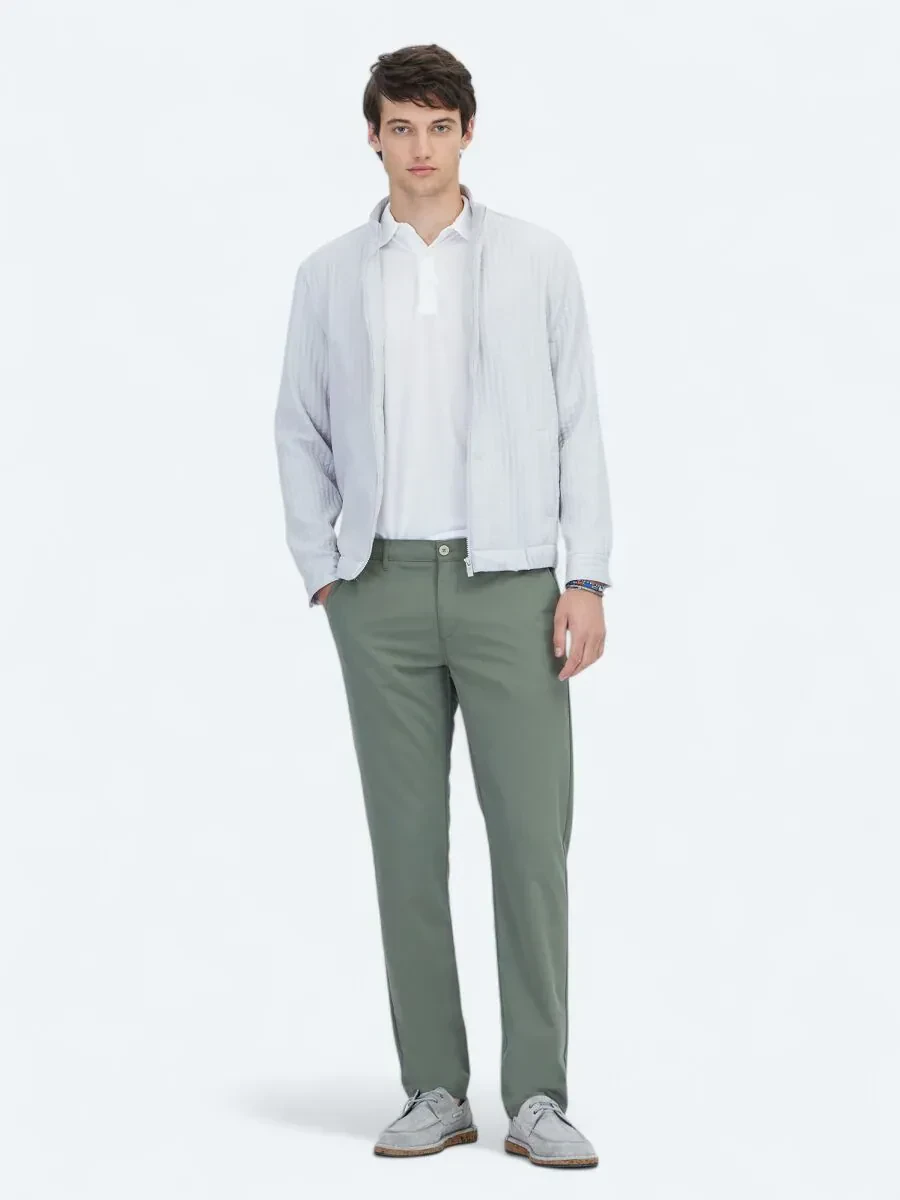 Gri Dik Yaka Casual Dokuma Mont - 2