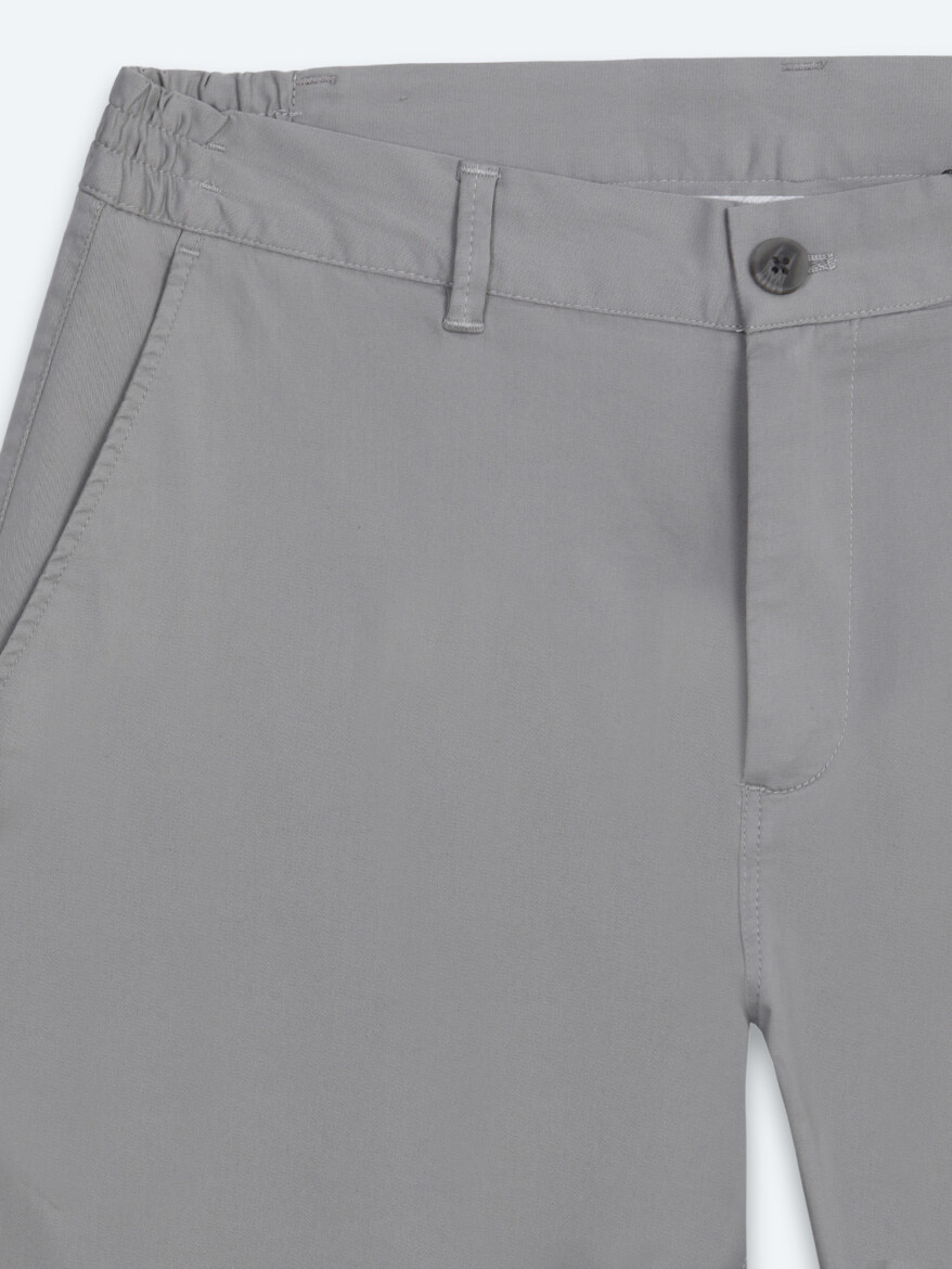 Gri Dokuma Jogging Fit Casual Pamuk Karışımlı Pantolon - 6