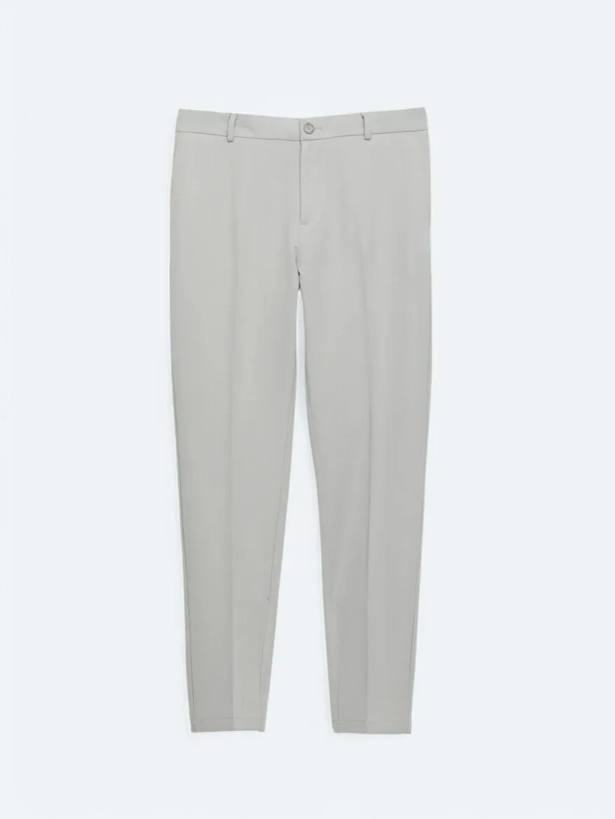 Gri Dokuma Jogging Fit Casual Pantolon - 6