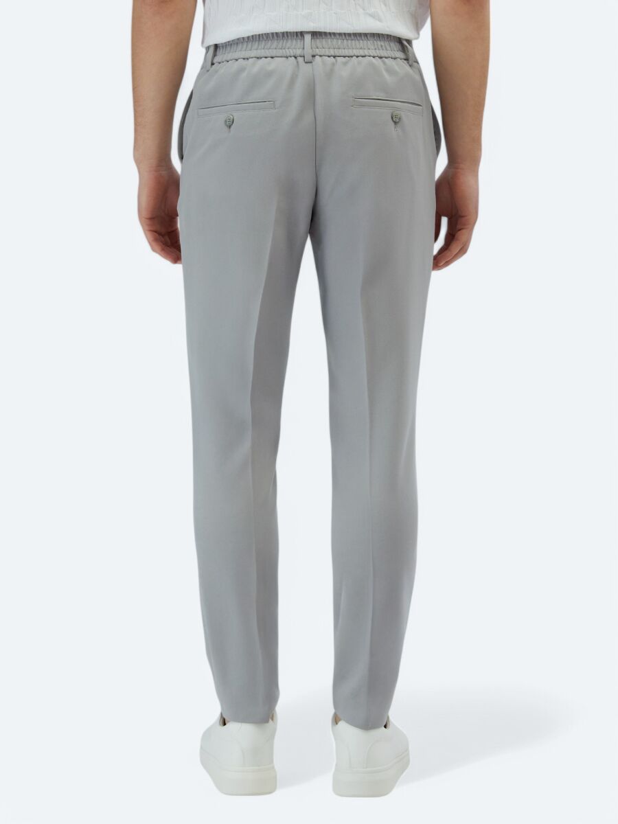 Gri Dokuma Jogging Fit Casual Pantolon - 5