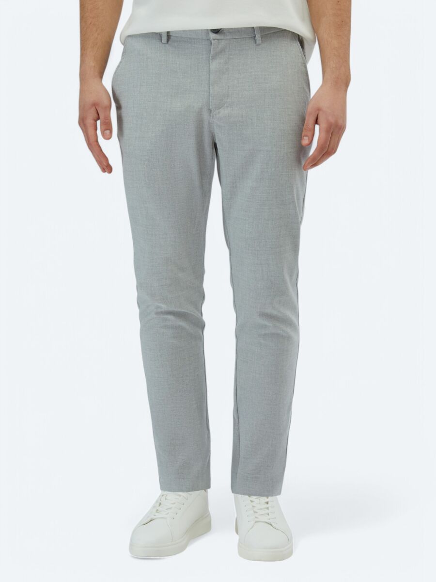 Gri Dokuma Jogging Fit Casual Pantolon - 2