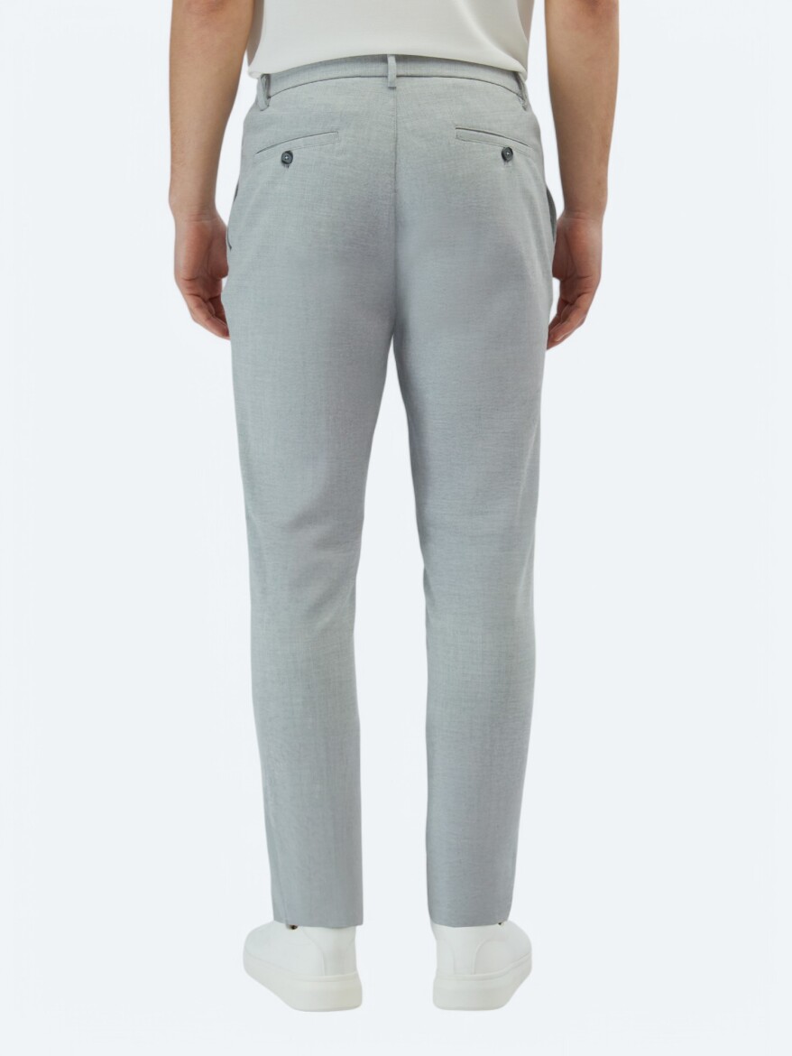 Gri Dokuma Jogging Fit Casual Pantolon - 4