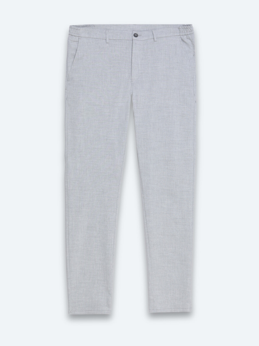 Gri Dokuma Jogging Fit Casual Pantolon - 6