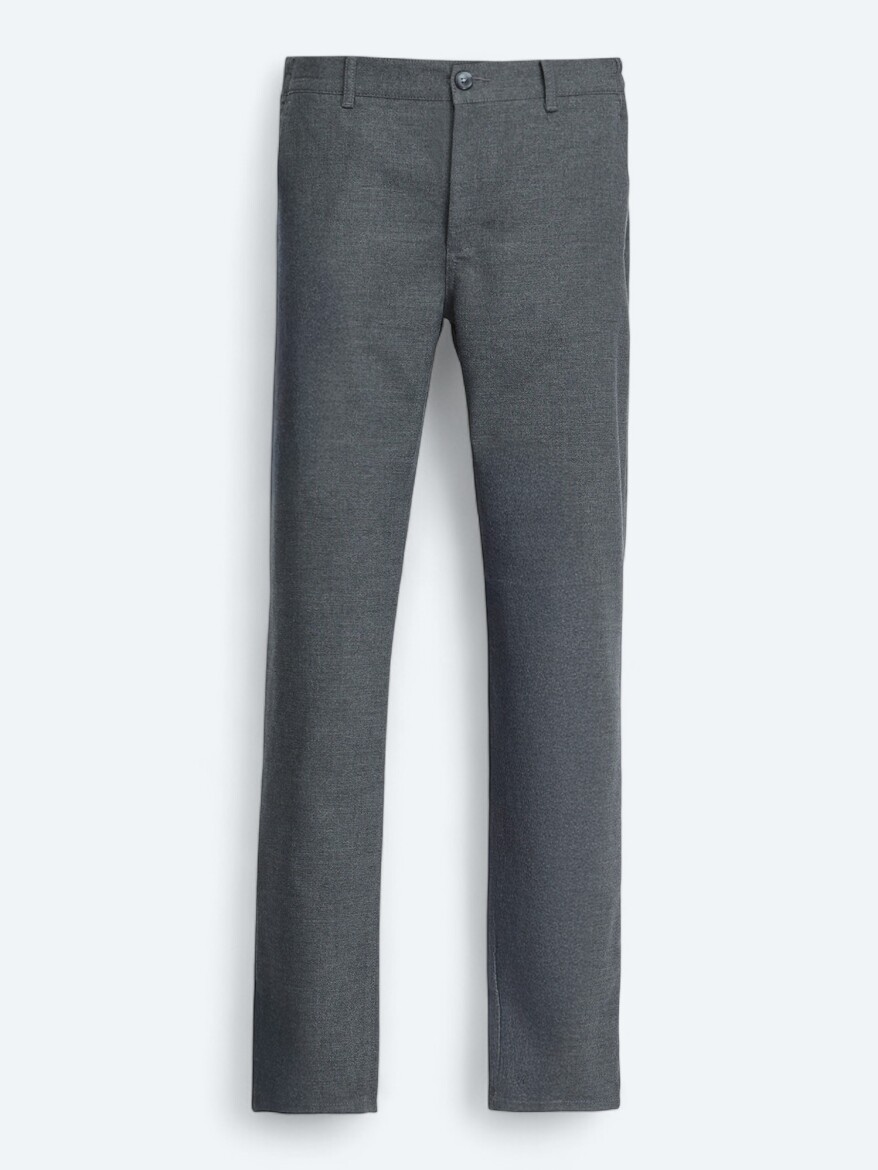 Gri Dokuma Jogging Fit Casual Pantolon - 6
